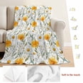 thumbnail image 5 of Spring Daisy Blanket Soft Cozy Warm Throw Blanket for Couch, Plush Fuzzy Flannel Fleece Blankets for Sofa, Country Watercolor Yellow White Floral Leaf Bed Blankets Lightweight Gifts for Men, 32"x48", 5 of 9