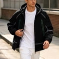 thumbnail image 4 of Bxsruta Mens Windbreaker Lightweight Hooded Full Zip Athletic Jacket Casual Outdoor Coat, 4 of 6