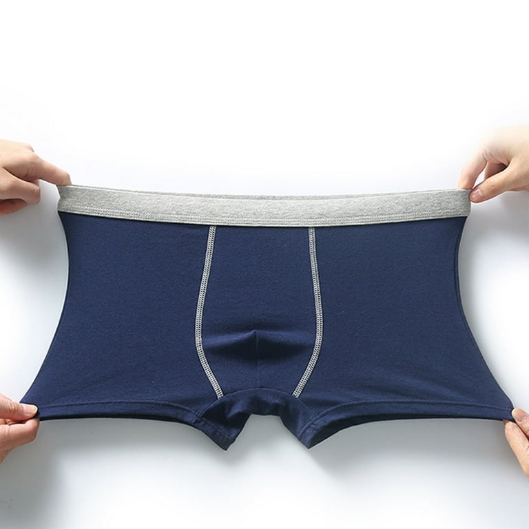 rygai Men Boxers Contrast Colors Plus Size Soft Breathable Male