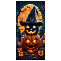Halloween Decoration Jack O Lantern Banner Spooky Theme Pumpkin Display for Holiday Celebration Outdoor Indoor Decoration Party Setup