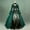 Green, variant on Turilly Women Fall Winter Gothic Retro Floral Print Ball Gowns Gowns Dress