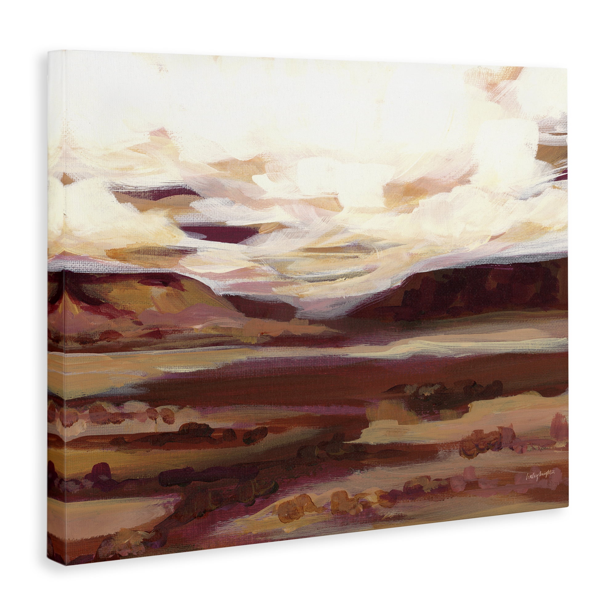 Stupell Industries Canyon Mesa Landscape Landscape Painting Gallery Wrapped Canvas Art Print Wall Art, 30 x 24