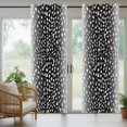 thumbnail image 5 of Art Black Outdoor Curtains for Patio, Vintage White Polka Dots Black Gray Ombre Farmhouse Country Sunshade Privacy Drapes Grommet Waterproof Outside Curtains for Porch/Cabana/Balcony 54"x95", 2 Panel, 5 of 9