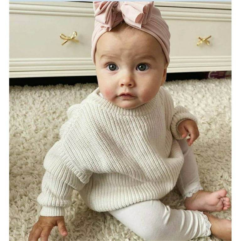 CHGBMOK Clearance Baby Girl Boy Oversized Knit Sweater Crewneck