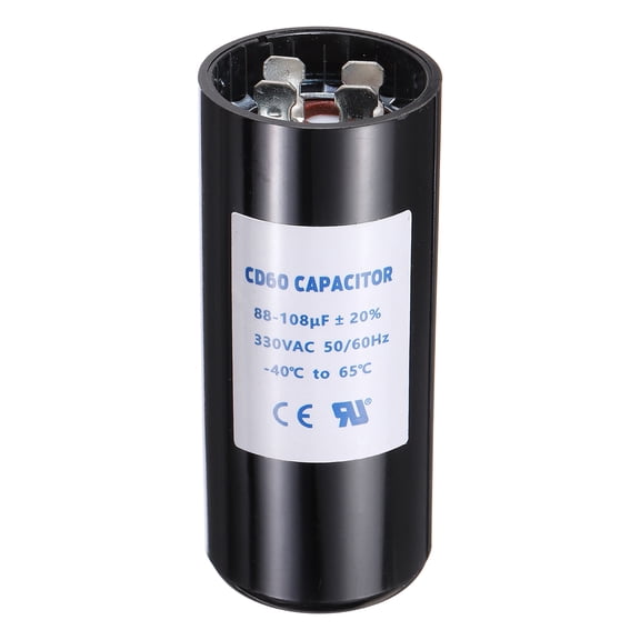 CD60 Capacitor 88-108 UF/Mfd 330 VAC 50/60 Hz for Electric Motor Starting