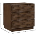 thumbnail image 3 of Meridian Furniture Weave Brown Oak Veneer Night Stand, 3 of 10