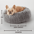 Ophanie 23" Calming Dog Bed For Medium&Small dog, Hug Donut Cat Bed, Waterproof, and Machine Washable Removable Pet Bed Cover, 23"x 23"x 7"