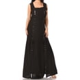 thumbnail image 4 of Sakkas Riva Women's Sleeveless Chemise + Over Dress Medieval Celtic Renaissance - Black - L/XLP, 4 of 5