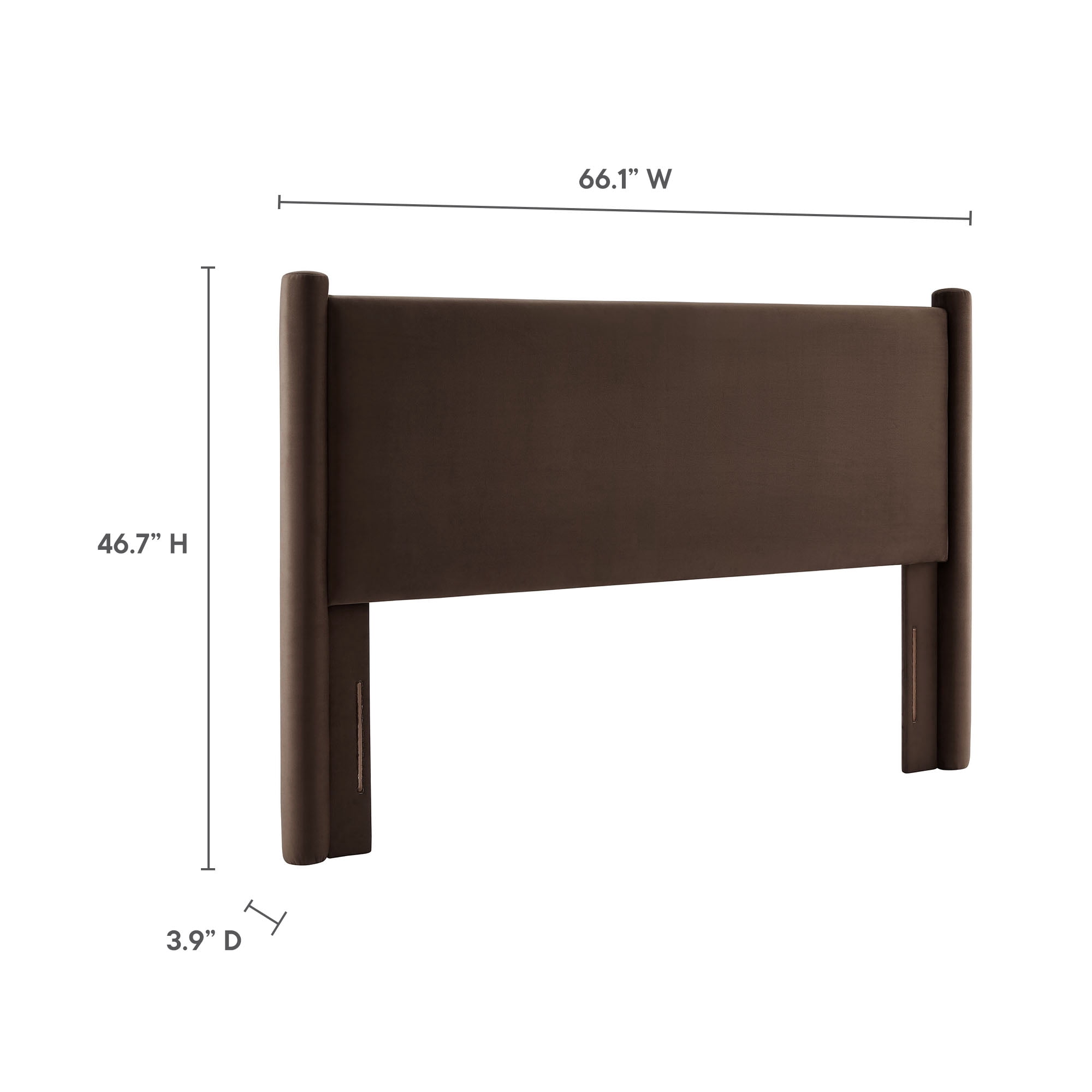 Rael Full Headboard in Chocolate Brown