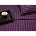 thumbnail image 2 of 2-Piece Striped Duvet Cover Set, 1500 Thread Count, Button Closure - Cooling, Breathable Material- Wrinkle, Fade, Stain Resistant, Twin/Twin XL, Purple, 2 of 4