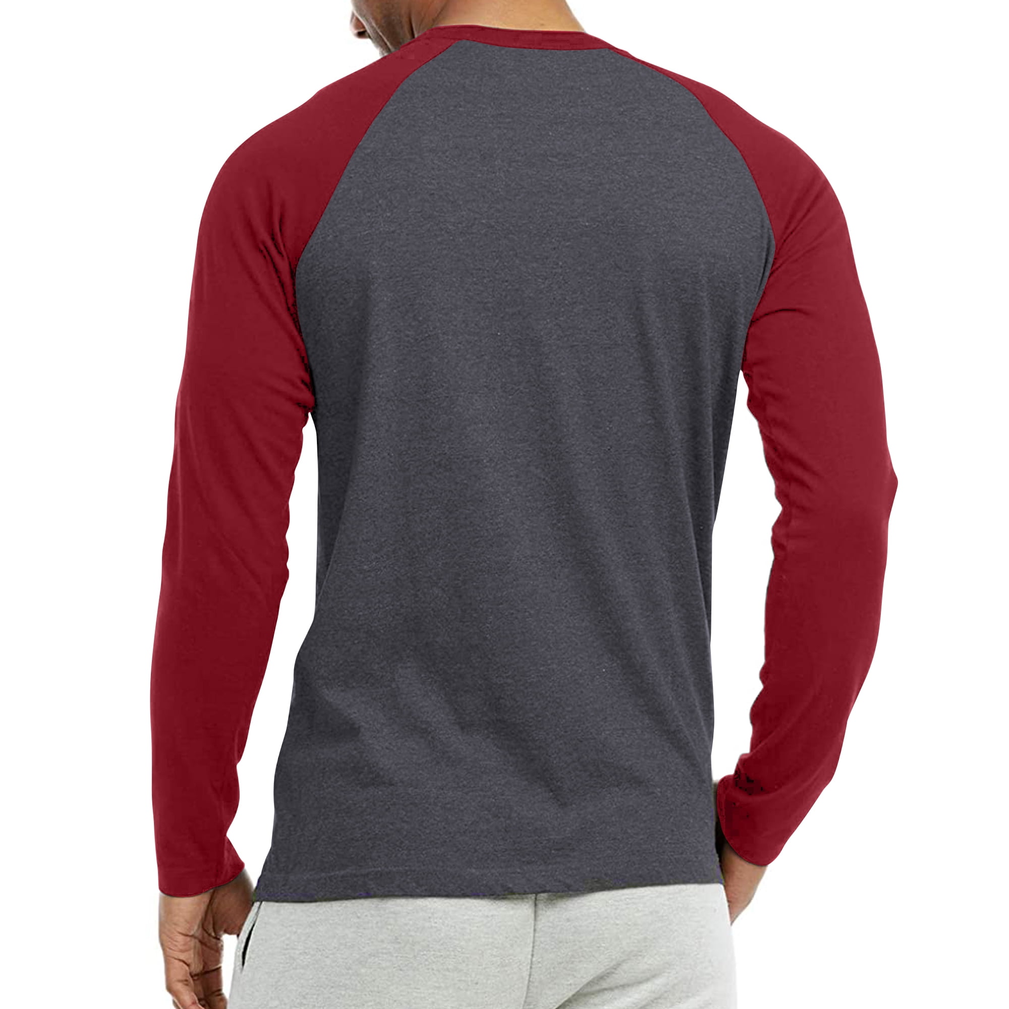 TOP PRO Men & Women Long Sleeve Baseball Raglan Tee Shirt Top (S-3XL)