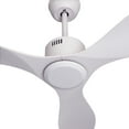 thumbnail image 3 of Goozegg 48 inch Ceiling Fans No Light Remote Control Reverse Airflow, Modern, White, 3 of 7