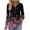 Dark Blue, variant on Women's 2025 Fall Pleated V-Neck Blouse Maple Leaf Season Versatility Ice Rink To Office Transition Button Down Shirt Loose Fit Casual Top Long Sleeve Breathable Poly-Cotton Black XL