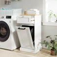 thumbnail image 2 of Costway Laundry Cabinet Freestanding Tilt Out Laundry Hamper with Basket Drawer Organizer, 2 of 10