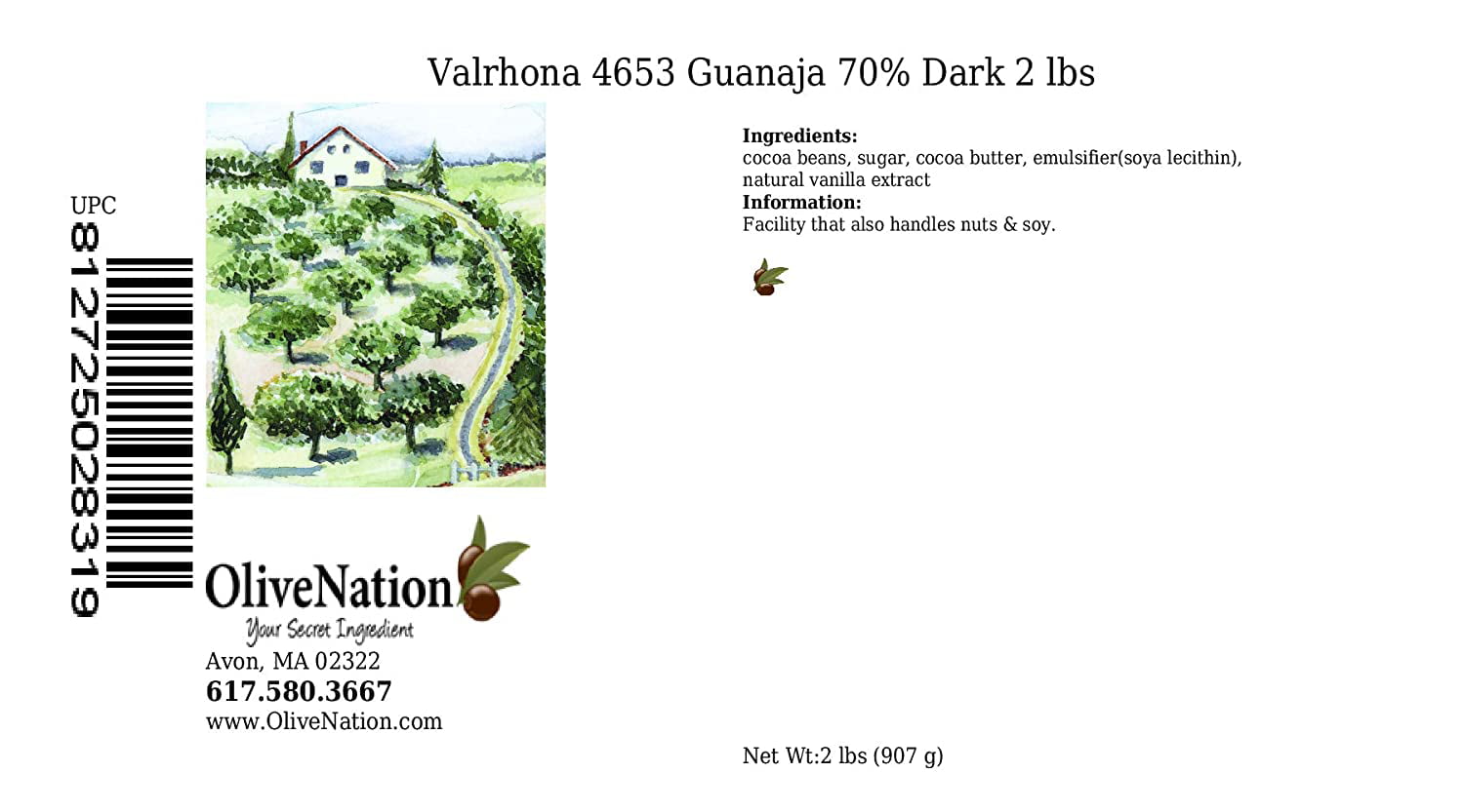 Valrhona Carre Guanaja - dark chocolate bars, 70% cocoa, 1kg, 200