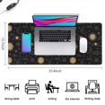thumbnail image 5 of Long Mouse Pads for Desk,Black Gold Sun Moon Cloud Pattern Desk Mats on Top Of Desks, Desk Mouse Pad Extra Large with 3mm Non-Slip Base and Stitched Edge for Gaming,Office,Work,Home 35.4"x15.7", 5 of 6