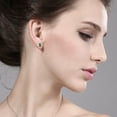 thumbnail image 2 of Gem Stone King 1.40 Ct Oval 7x5mm Bezel Setting Green Tourmaline 925 Sterling Silver Stud Earrings for Women Men, 2 of 3