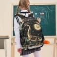 thumbnail image 7 of FORMRS Unisex School Backpack 17" Student Travel Bag with Laptop Compartment, Black Dinosaur, 7 of 7