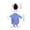 Blue, variant on Independence Day Porch Gooses Dress, Great White Goose Independence Day Clothing for Statue, Patriotic Outfit for 23 Inch Goose, Patio Garden Decoration Set with Hat