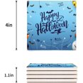 thumbnail image 3 of FMSHPON Halloween Pumpkin Ghost Set of 6 Coaster for Drinks, Absorbent Ceramic Stone Coasters Cup Mat with Cork Base for Home Kitchen Room Coffee Table Bar Decor, 3 of 4