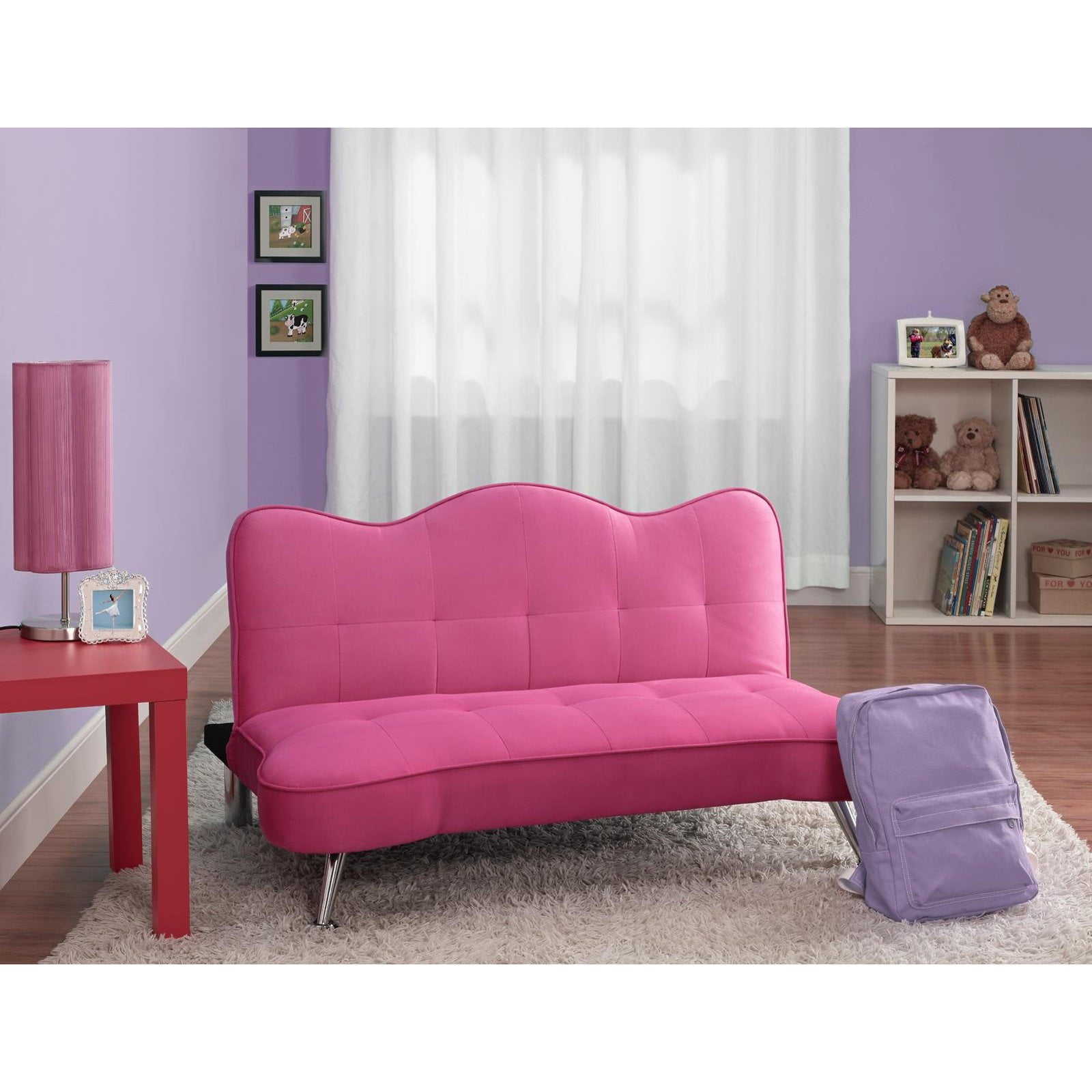Dhp Rose Junior Sofa Lounger Racy Pink Walmart Com
