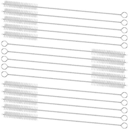 

Drinking Straw Cleaning Brushes Set Pipe Tube Cleaner Nylon Bristles Stainless Steel Handle - 8 x 3/8 (10mm) - Set of 15