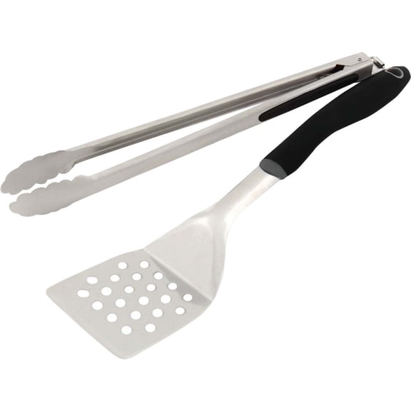 GrillPro Soft Grip Handle Stainless Steel 2-Piece BBQ Tool Set 40008