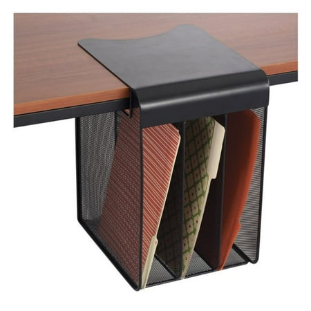 Safco Onyx Solid Top Vertical Hanging Desk Organizer In Black Vertical Hanging Desk Organizer
