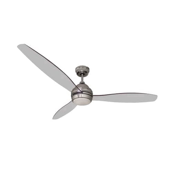 H HOMENHANCEMENTS Ninove 60 Inch Chrome Modern Integrated LED Ceiling Fan with Light Kit
