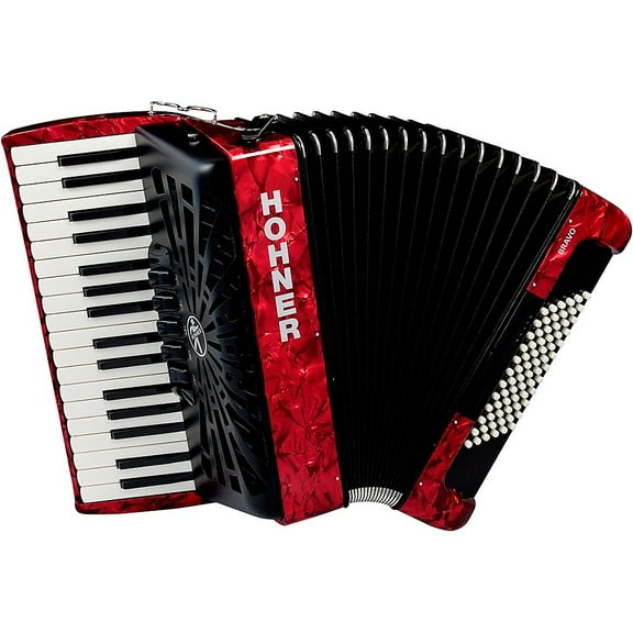 Hohner Bravo III 72 Piano Accordion - Red