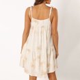 thumbnail image 3 of Gupgi Robe Mini Cami pour Femmes Imprimé Cocotier Bretelles Nouées Col en V Dos Nu Robe Fluide Robe de Vacances, 3 of 9