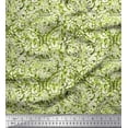 thumbnail image 1 of Soimoi Rayon Fabric Leaves & Floral Batik Print Fabric by The Yard 56 Inch Wide, 1 of 1