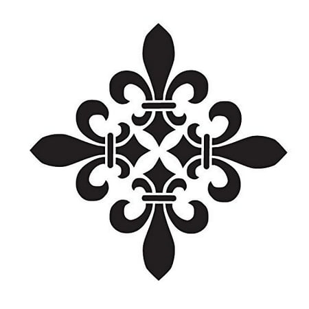 Fleur De Lis Diamond - Versailles - Art Stencil - 4" x 4" - STCL1220_1 by StudioR12