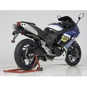 HHH Fully Assembled and Tested Upgraded Titan 250 EFI Motorcycle Scooter for Adults 250cc Bike Manual 6 Speed 17 inch Wheels ( Blue )