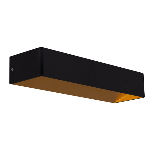 Estevez luminario de muro IRON, LED 20 Watts, 3000K, 1300 lm, Color negro, 350×60×100 mm