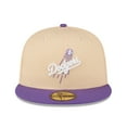 thumbnail image 2 of Men's New Era Peach/Purple Los Angeles Dodgers 1988 World Series Side Patch 59FIFTY Fitted Hat, 2 of 6