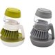 thumbnail image 1 of Set of 2 Kitchen Brushes with Integrated Dishwashing Liquid Dispenser - with Holder for Pot, Pan, Sink, 1 of 4