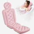thumbnail image 1 of Almohada de baño para todo el cuerpo VOXOR rosa con bolsa de lavandería 130 x 40 cm, 1 of 7