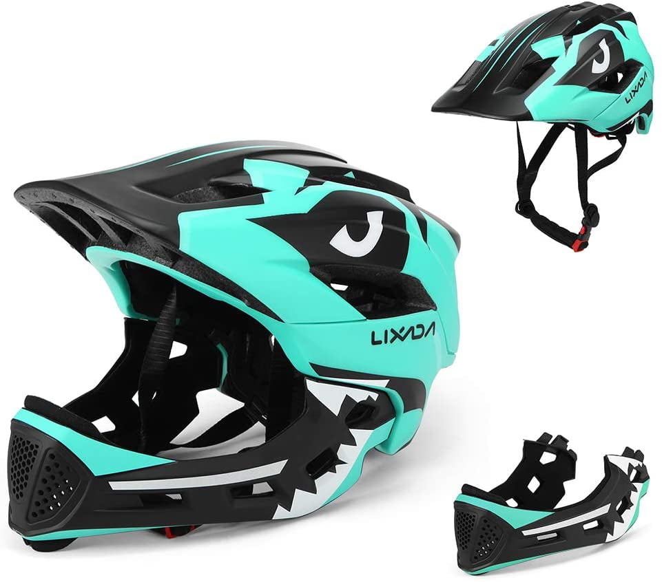 Lixada Kids Detachable Full Face Helmet Children Sports Safety Helmet for Cycling Skateboarding Roller Skating, Light Blue