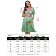 thumbnail image 5 of Maternity Dress Women's Casual Short Sleeve Collar V Neck Button Down Tiered Pleated Mini Dress, 5 of 5