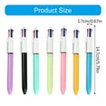 thumbnail image 3 of Peiiwdc 7Pcs Multicolored Pen 4-Color-in-1 Pen Retractable Ballpoint Pen, 1.0mm, Green, Blue,, 3 of 9