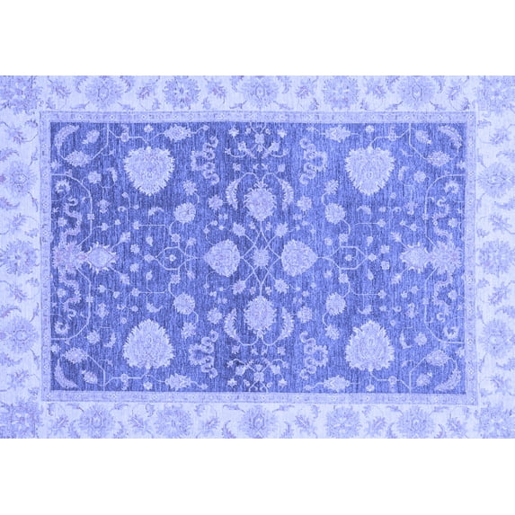 Ahgly Company Indoor Rectangle Oriental Blue Traditional Area Rugs, 3' x 5'
