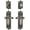 Antique Pewter, variant on Grandeur 823090 Windsor Solid Brass Right Handed Single Cylinder Keyed Entry Leverset And
