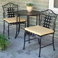 thumbnail image 3 of Mandalay Iron 3 Piece Patio Bistro Set in Matte Brown, 3 of 11