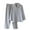 Gray, variant on ShomPort Men's Casual Nightwear Set Long Sleeve V-Neck Lapel Button Cotton Breathable Sleepwear Soft Comfort Everyday Loungewear