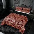 thumbnail image 2 of meiyoeat Western Vintage Damask King Size Comforter Sets,Retro Print Comforters King Size For Men Women,Black Reversible,3-Piece,1 Comforter and 2 Pillowcases, 2 of 7