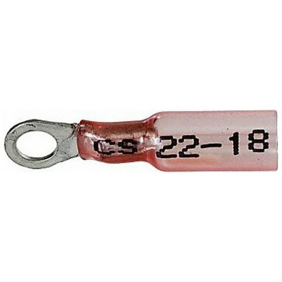 Velvac Ring Terminal,Red,22 AWG,18 AWG,PK10 37114