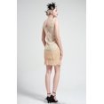 thumbnail image 4 of BABEYOND Women's Flapper Dresses 1920s V Neck Beaded Fringed Great Gatsby Dress (Small, Beige), 4 of 7