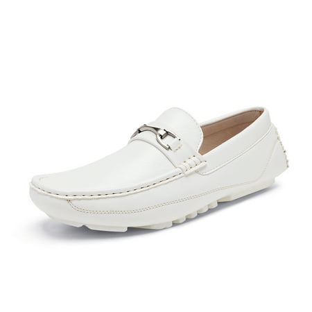 

Bruno Marc Men s Classic Loafers Driving Moccasins Shoes Slip on Lightweight Shoes BM-PEPE-3 WHITE Size 10
