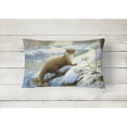 thumbnail image 2 of Carolines Treasures ASA2187PW1216 Winter Otter Fabric Decorative Pillow 12H x16W multicolor, 2 of 3